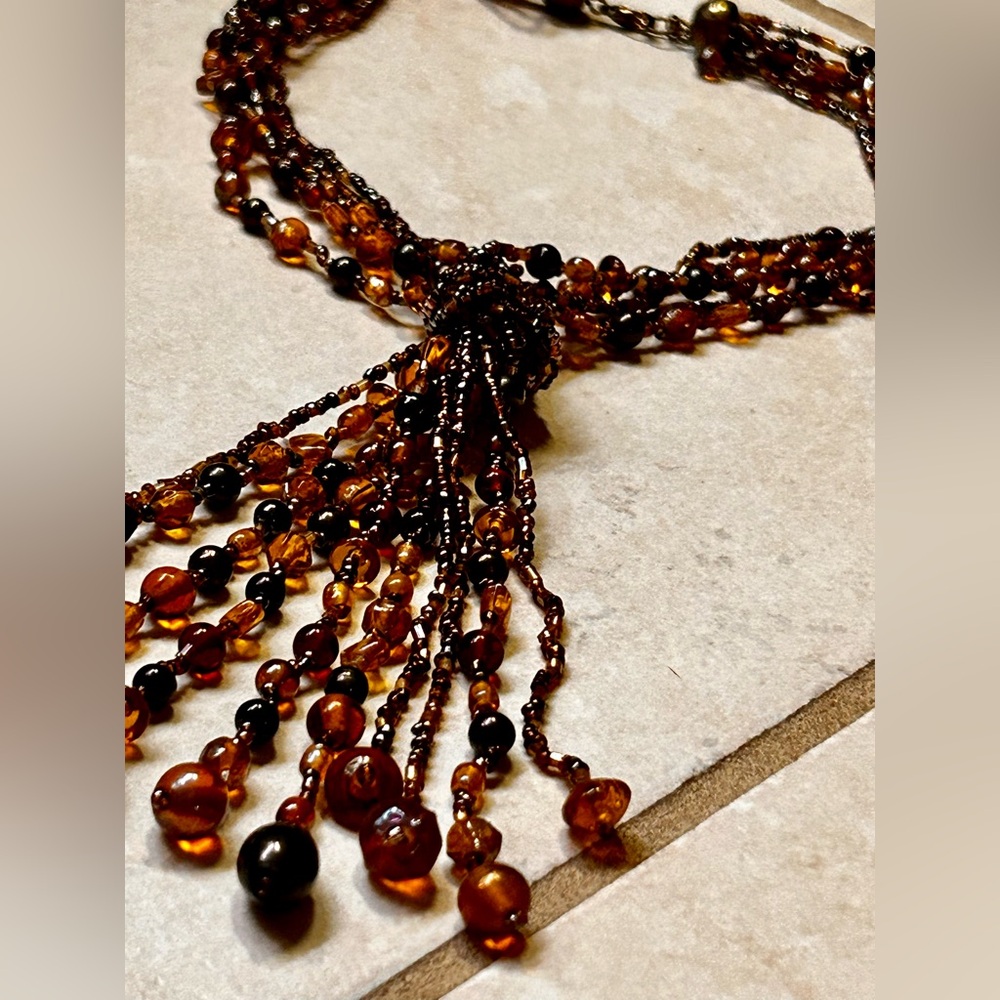 Vintage Beaded Lariat